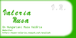 valeria musa business card